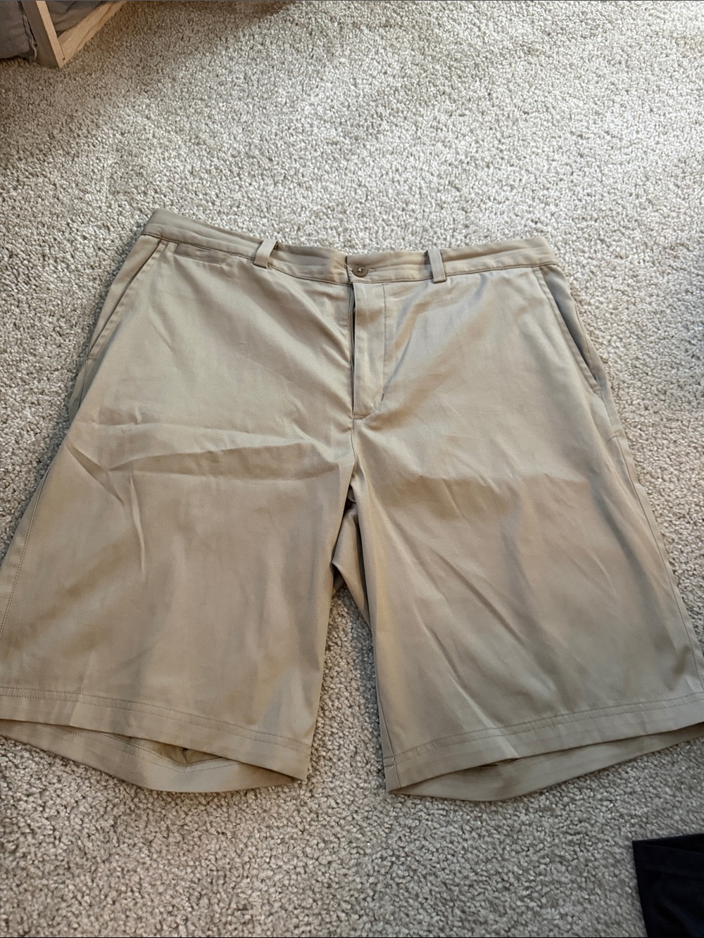 Nike Men's Khaki Flat-Front Golf Shorts